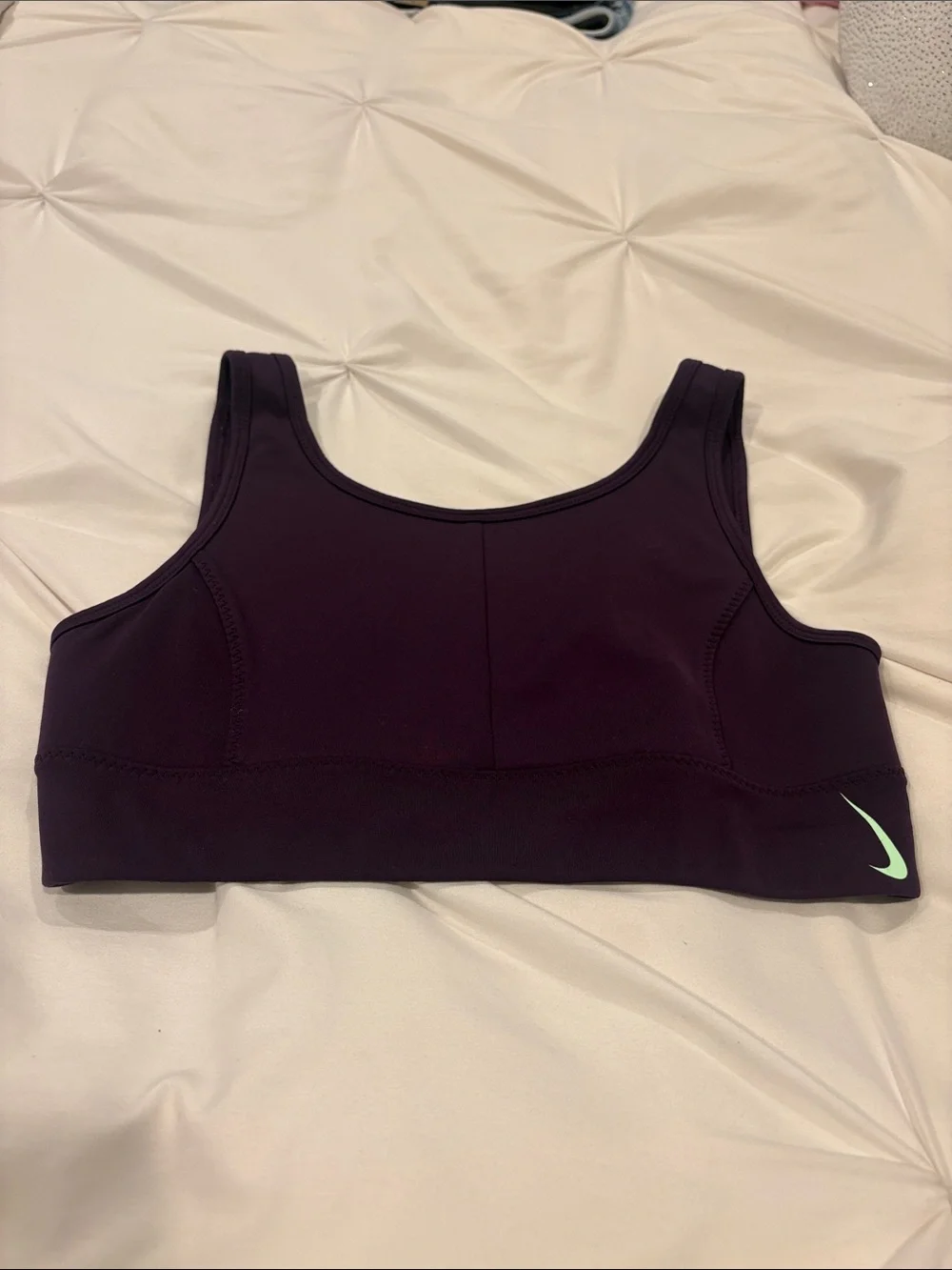 Nike Purple Sports Bra with Mint Swoosh
